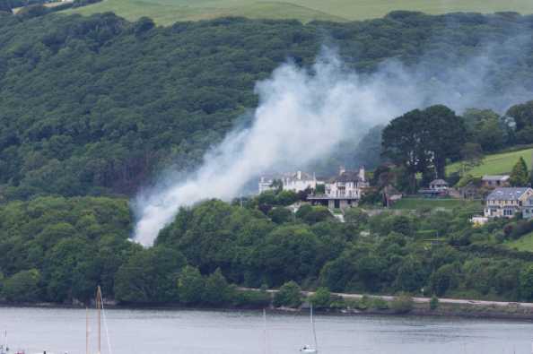 13 July 2020 - 13-06-23
A trackside fire up in Longwood between Bridge Road and Noss on Dart marina. Soon dealt with.
----------------------------
Trackside fire Dartmouth-Paignton railway